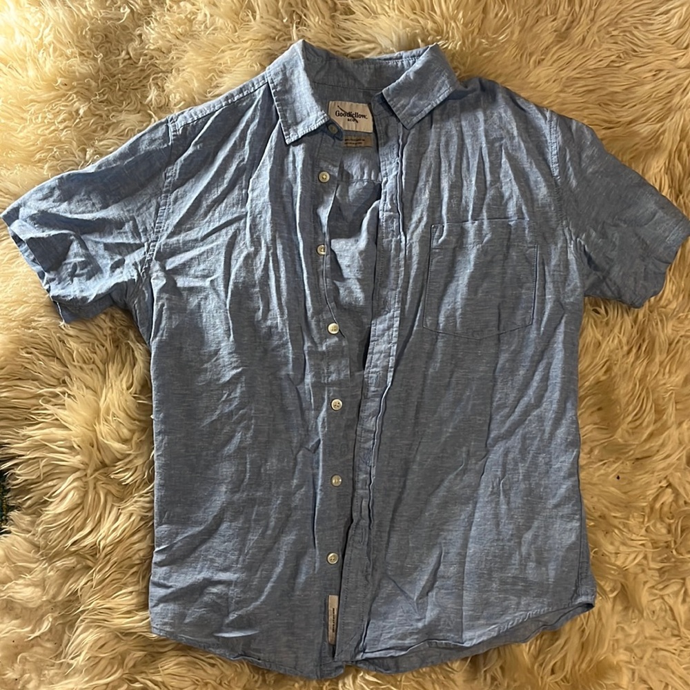 Goodfellow small linen Northrop button up linen shirt